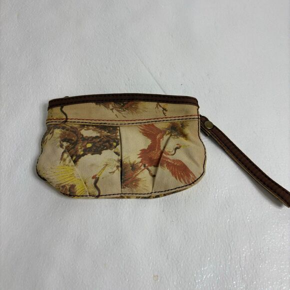 Lucky Brand Vintage Wristlet Coin Purse With Zipper and Strap - Picture 2 of 10